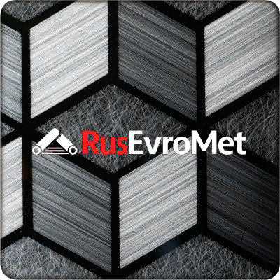 Декоративная нержавеющая сталь  Mirror Random grain ART Silver