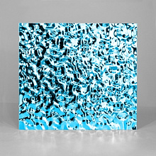 Декоративная нержавеющая сталь  3D Mirror Water Ripple Small Blue